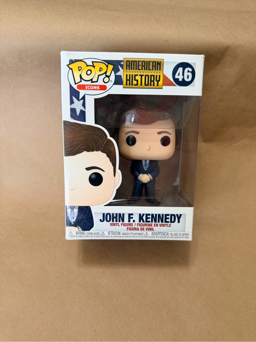 Funko Pop! John F. Kennedy Vinyl Figure - Blue Suit, Brown Hair